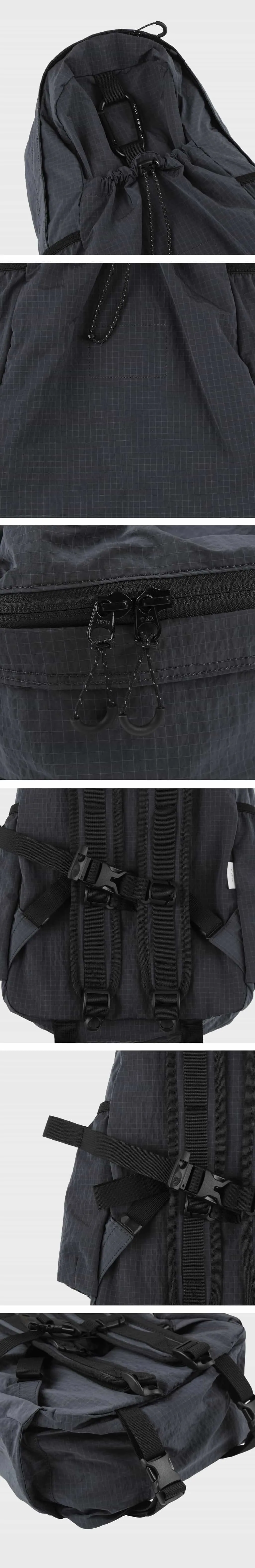 mmogarden mmo backpack 095 / nylon ripple rip charcoal | veasly